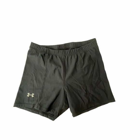 Under Armour Black Fitted Compression Shorts Womens Size Small Athletic Wear - Picture 2 of 6